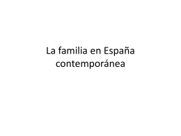 La familia en España contenporánea