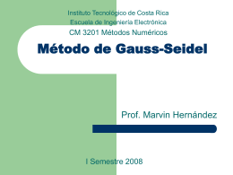 Método de Gauss-Seidel - Escuela de Ingeniería Electrónica