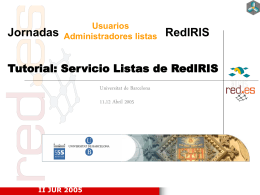 (I) Tutorial Servicio de Listas RedIRIS