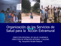 Organización de los Servicios de Salud para la Acción Extramural