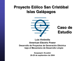 Estudio de caso: Proyecto Eólico San Cristóbal