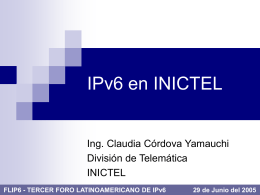 IPv6 en INICTEL