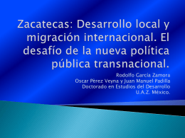 ZACATECAS Alianza Transnacional 33