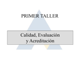 Taller 1 Calidad, evaluacion y acreditacion