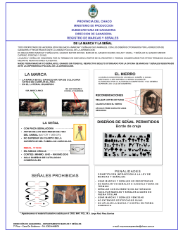 Afiche marcas y señales - Ministerio de Producción Del Chaco