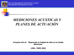 LIMA, PERÚ 2003 Dirección Municipal de Fiscalización y Control