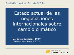 Las negociaciones internacionales en CC – Gutman – ITDT