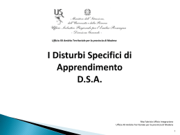 Slide DSA - Ufficio IX - Ambito territoriale di Parma e Piacenza