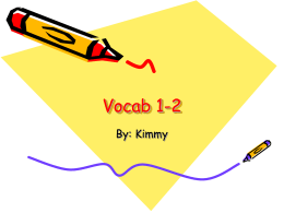 Vocab 1-2 - Hurlbert-CHS