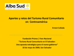 "Aportes y retos del Turismo Rural Comunitario en