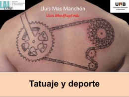 Lluís Mas:Deporte y tatuaje