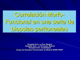Correlación morfo-funcional de una serie de biopsias peritoneales