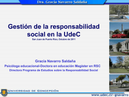 Gestión de la responsabilidad social en la UdeC