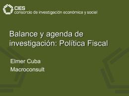 finanzas públicas - Consorcio de Investigación Económica y Social