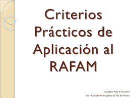 Criterios Prácticos de Aplicación al RAFAM