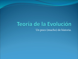 Teoría de la Evolución - Página web de Lorenzo
