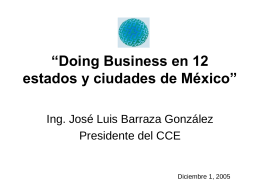 “Doing Business en 12 estados y ciudades de México”