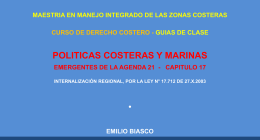 POLITICAS COSTERAS.AGENDA 21