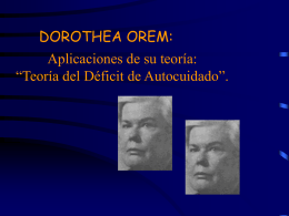 Dorothea Orem - Enfermería 21