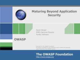 AppSecEU09_Maturing_Beyond_Application_Security
