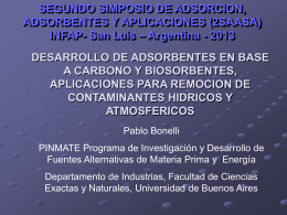 desarrollo de adsorbentes en base a carbono y biosorbentes