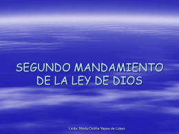 SEGUNDO MANDAMIENTO DE LA LEY DE DIOS