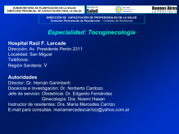 Hospital Raúl F. Larcade - Residencias Profesionales