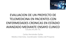 evaluacion de un proyecto de telemedicina en pacientes con