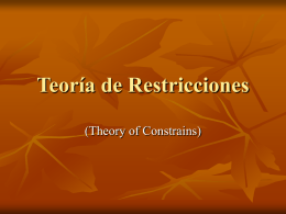 Teoría de Restricciones 1