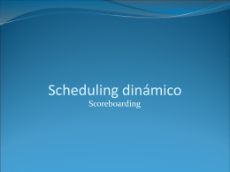 Scheduling dinámico: scoreboarding