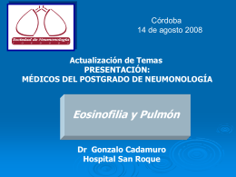 Diapositiva 1 - Sociedad de Neumonología de Córdoba