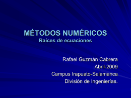 Metodos Numericos pres1 - División de Ingenierías Campus