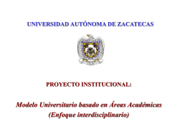 Modelo Universitario basado en Áreas Académicas