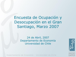 Presentación Informe Trimestral Empleo: Marzo 2007