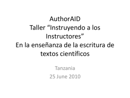 Slide 1 - AuthorAID