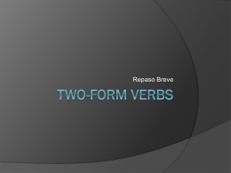 Two-Form Verbs