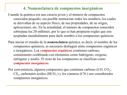 4. Nomenclatura de compuestos inorgánicos