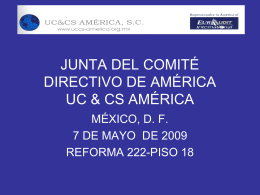 JUNTA DEL COMITÉ DIRECTIVO DE AMÉRICA UC&CS AMÉRICA