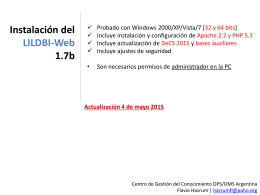 Instructivo de Instalación LILDBI-Web 1.7b