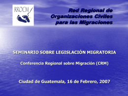 Legislación Migratoria en Centroamérica
