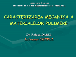 caracterizarea mecanica a materialelor polimere
