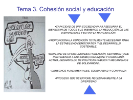 Tema 3. Cohesión social y educación