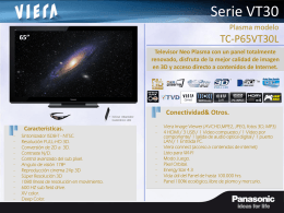 65” Televisor Neo Plasma con un panel totalmente renovado