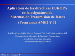 Presentación - Universidad Politécnica de Valencia