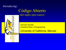 No Slide Title - University of California, Merced