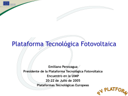 Plataforma Tecnológica FV