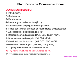 13- Tipos y estructuras de transmisores de RF.