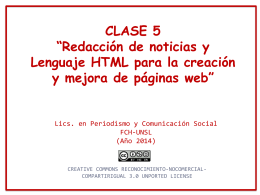 Clase 5- Lenguaje HTML