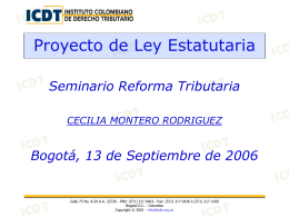 Presentación "Seminario de Reforma Tributaria (Ley Estatutaria)"