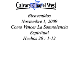 Acts 20: 1-12 - Calvary Chapel West